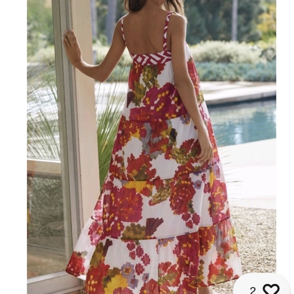 ANTHROPOLOGIE Ro's Garden Vibrant Floral Dress